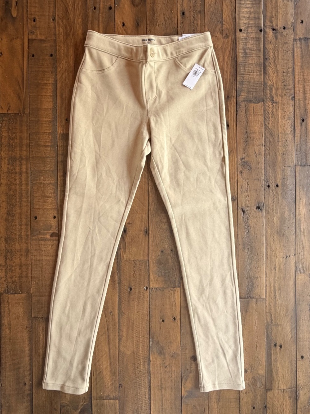 Old Navy Khaki Pull-On Jeggings Skinny Pants Girls Size 14 - NWT